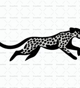 Silhouette eines rennenden Geparden